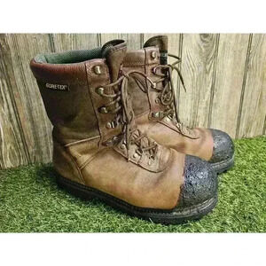 Wolverine W03805 8" Workboot Brown Leather Above Ankle Composite Toe Men's 12 EW